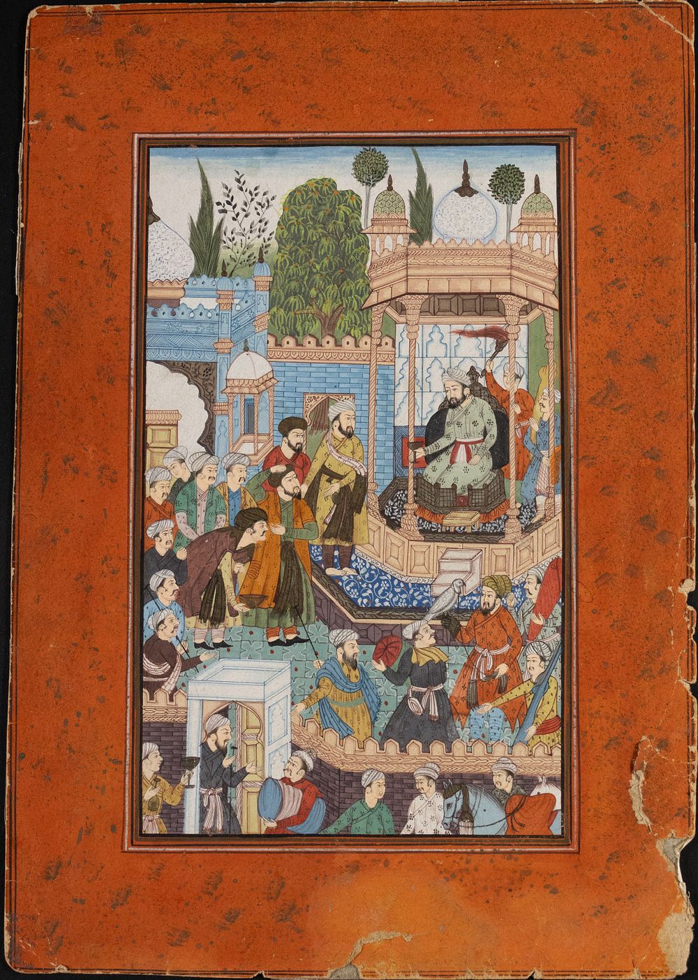 Lot 86: An Indian Miniature Painting of a Mughal Palace...