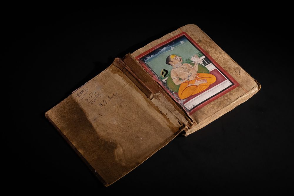 Lot 96: An Indian Vishnu Purana Sanskrit Book Containing 32...