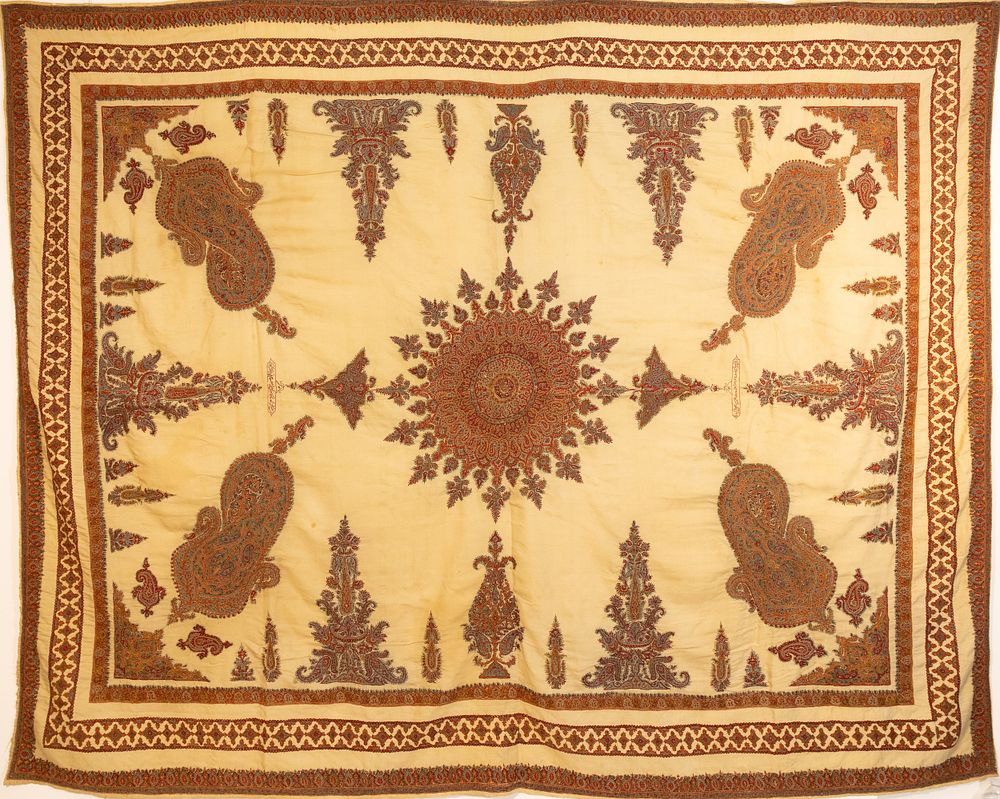 Lot 103: A Rare Islamic Persian Pateh Kerman Embroidery Depicting...