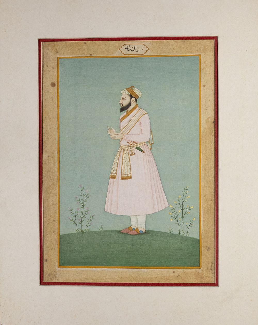 Lot 115: An Islamic Mughal Miniature Portrait of Emperor Shahjahan,...