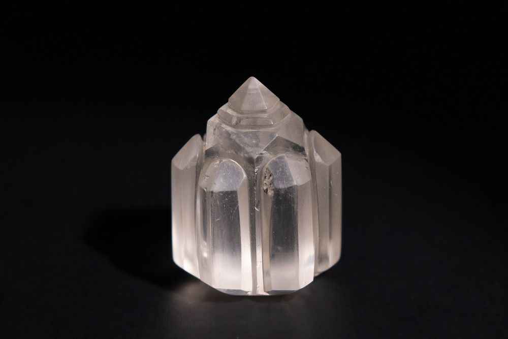 Lot 152: An Islamic Indian Rock Crystal Chess Piece.