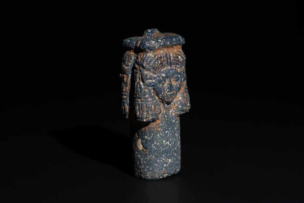 Lot 172: An Egyptian Glass Pendant with a Double Head...