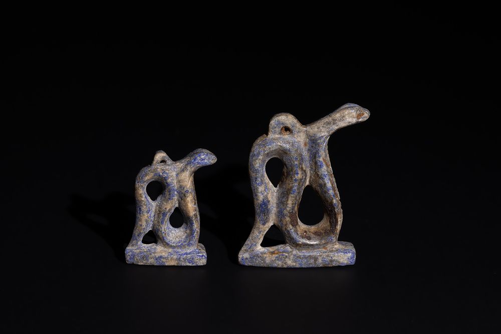 Lot 175: A Lot of 2 Egyptian Lapis Lazuli Pendant...