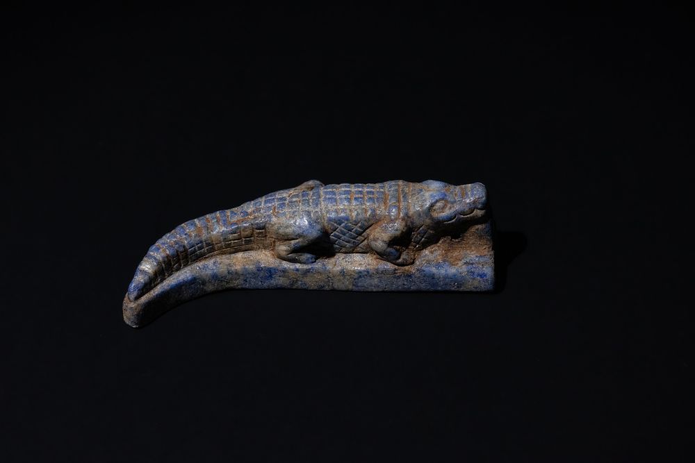 Lot 182: An Egyptian Lapis Lazuli Pendant in the Form...