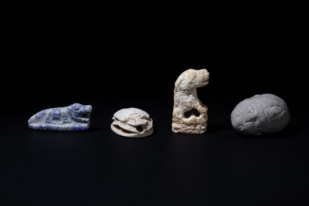 Lot 187: A Lot of Egyptian Amulets of Different Stones,...