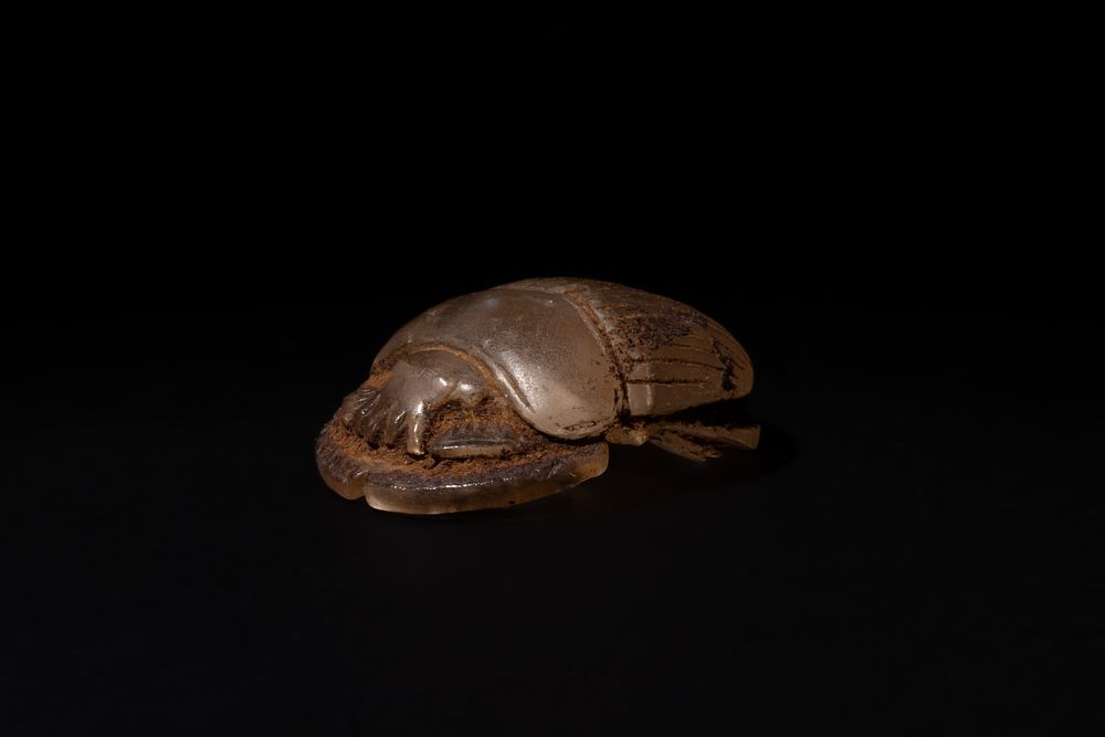Lot 190: An Egyptian Rock Crystal Scarab in the Form...
