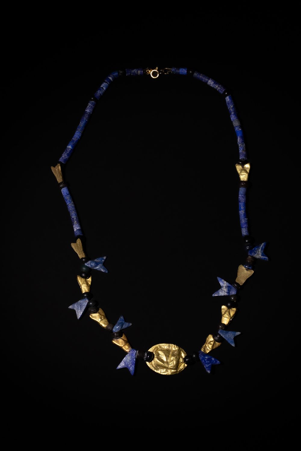 Lot 208: An Egyptian Necklace Consisting of Different Period Lapis...