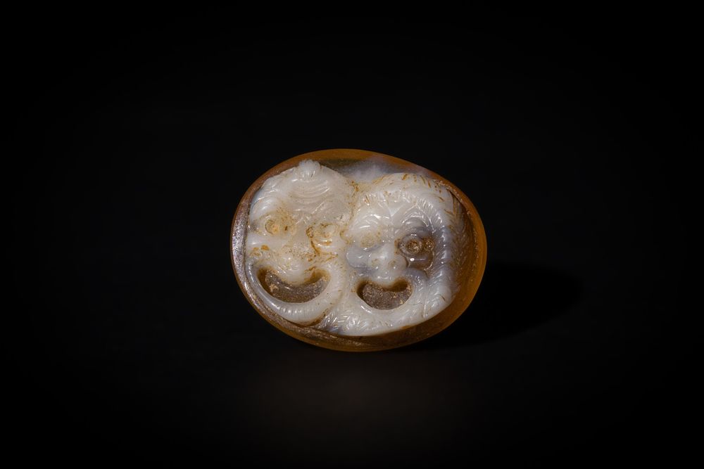 Lot 215: A Roman Cameo of the Ancient Theatre Mask...