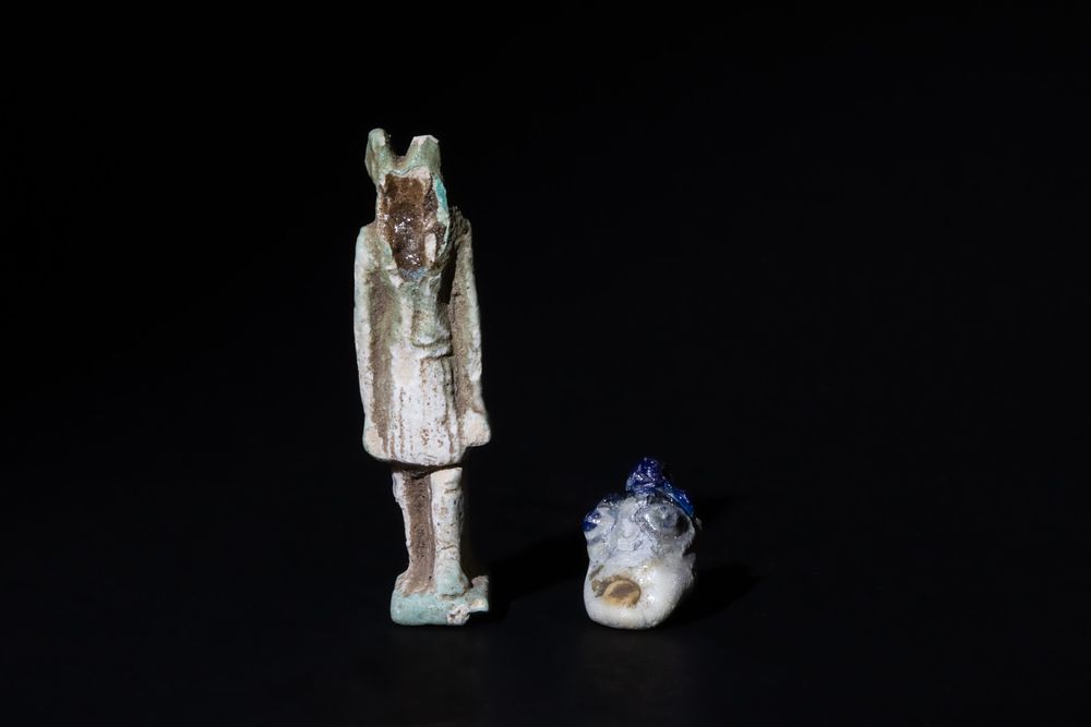 Lot 238: A Lot of a Roman Glass Theoretical Mask...