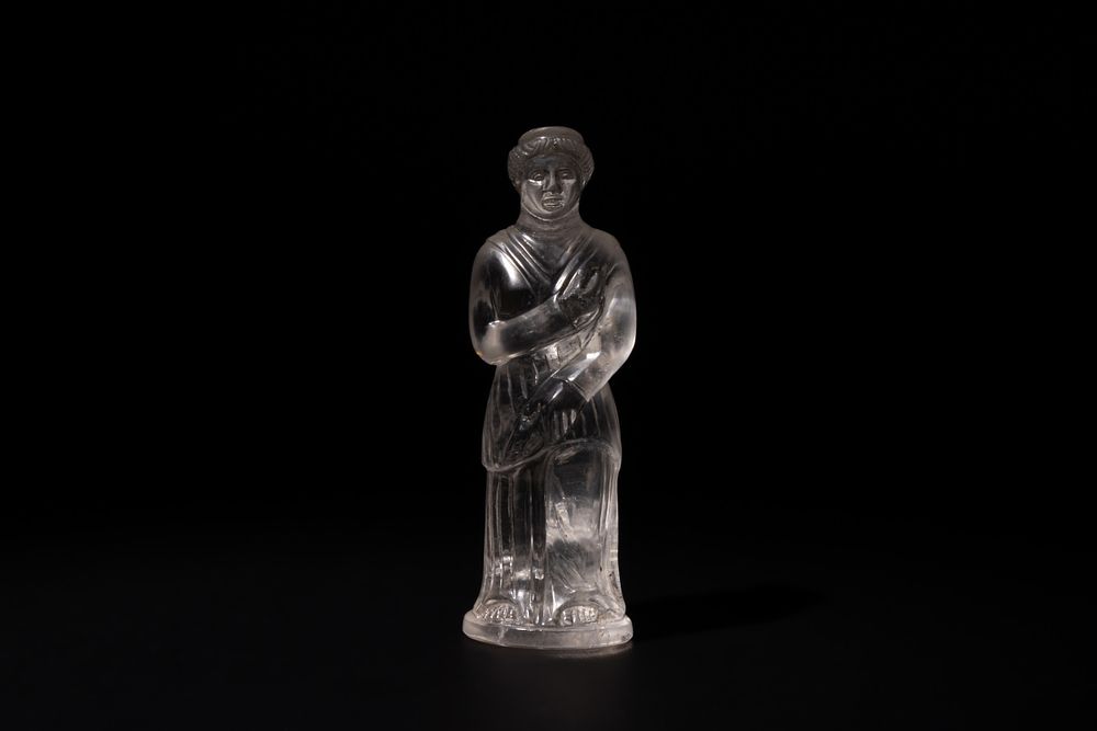 Lot 259: A Roman Rock Crystal Standing Figure of a...