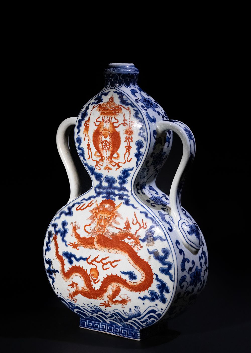 Lot 183: A Chinese Porcelain Double Gourd Moon Mask, 19-20th...