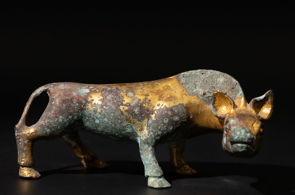 Lot 185: A Rare Chinese Bronze Gilt Figure of a...