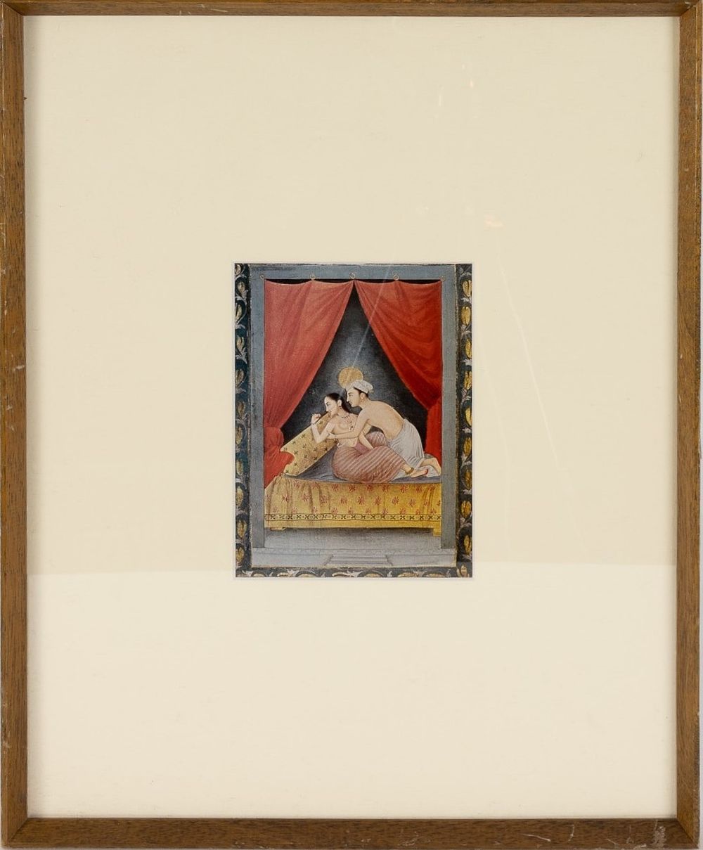 Lot 209: An Indian Erotic Miniature.
