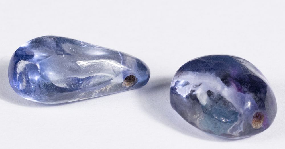Lot 222: A Lot of 2 Indian Gemstone Beads, Probably...