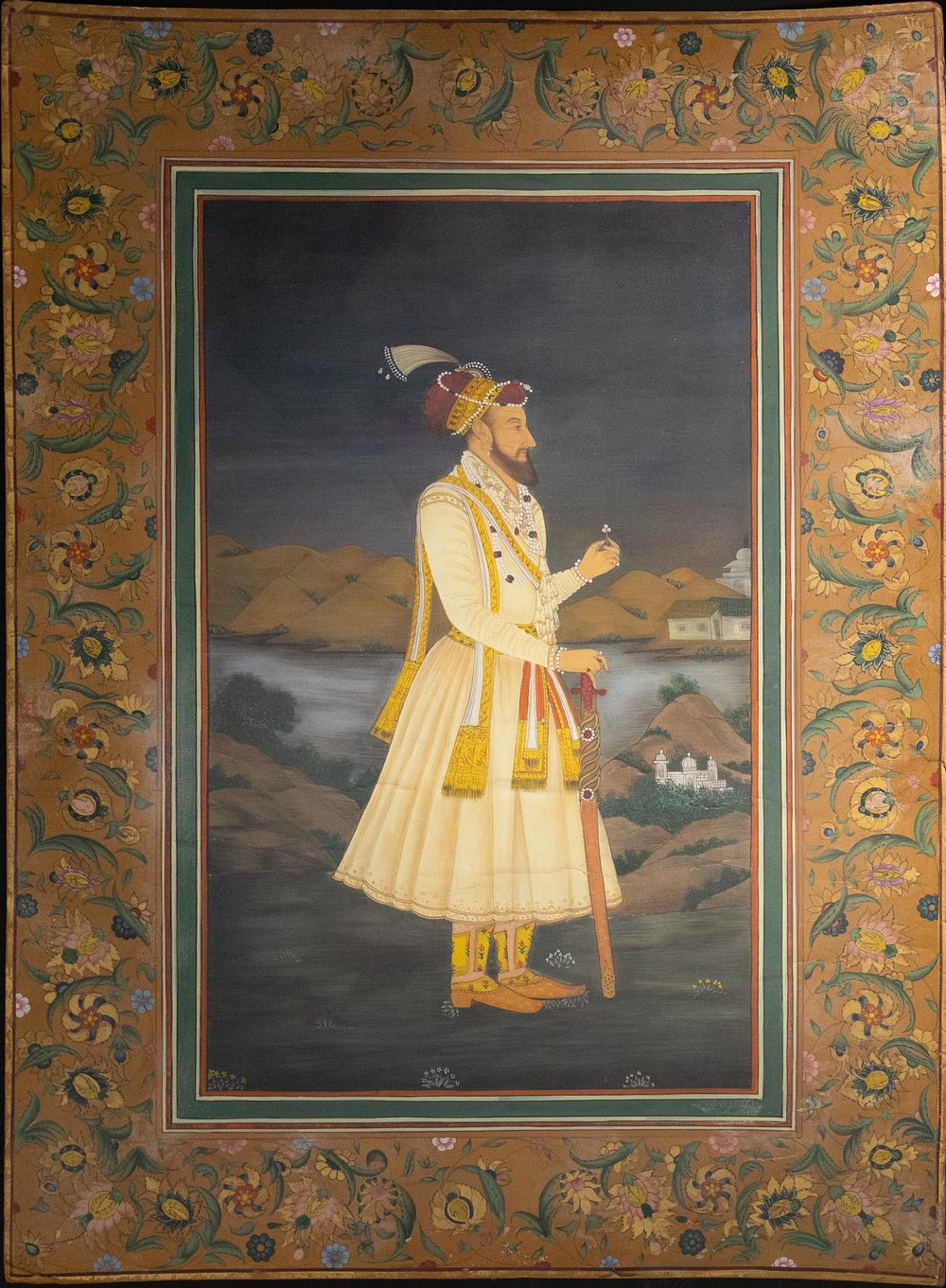 Lot 226: An Indian Painting of Mughal Emperor Shahjahan with...