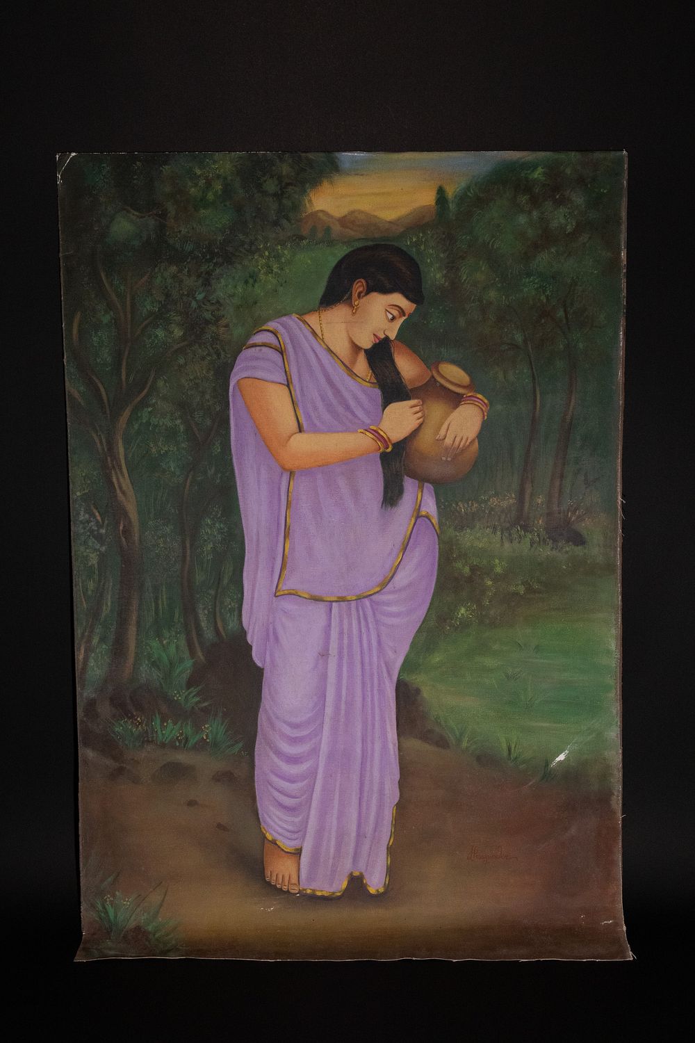Lot 235: Hemandranath Mazumdar, "Lady with a Pot of Water",...