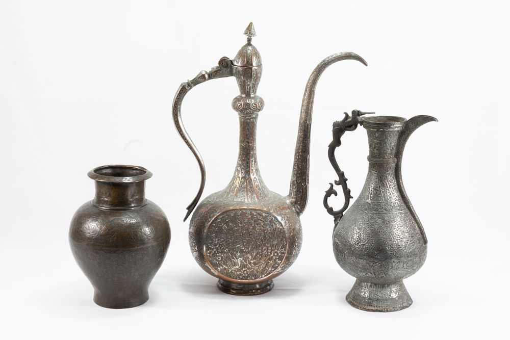 Lot 242: A Lot of 3 Islamic Qajar Copper Water...