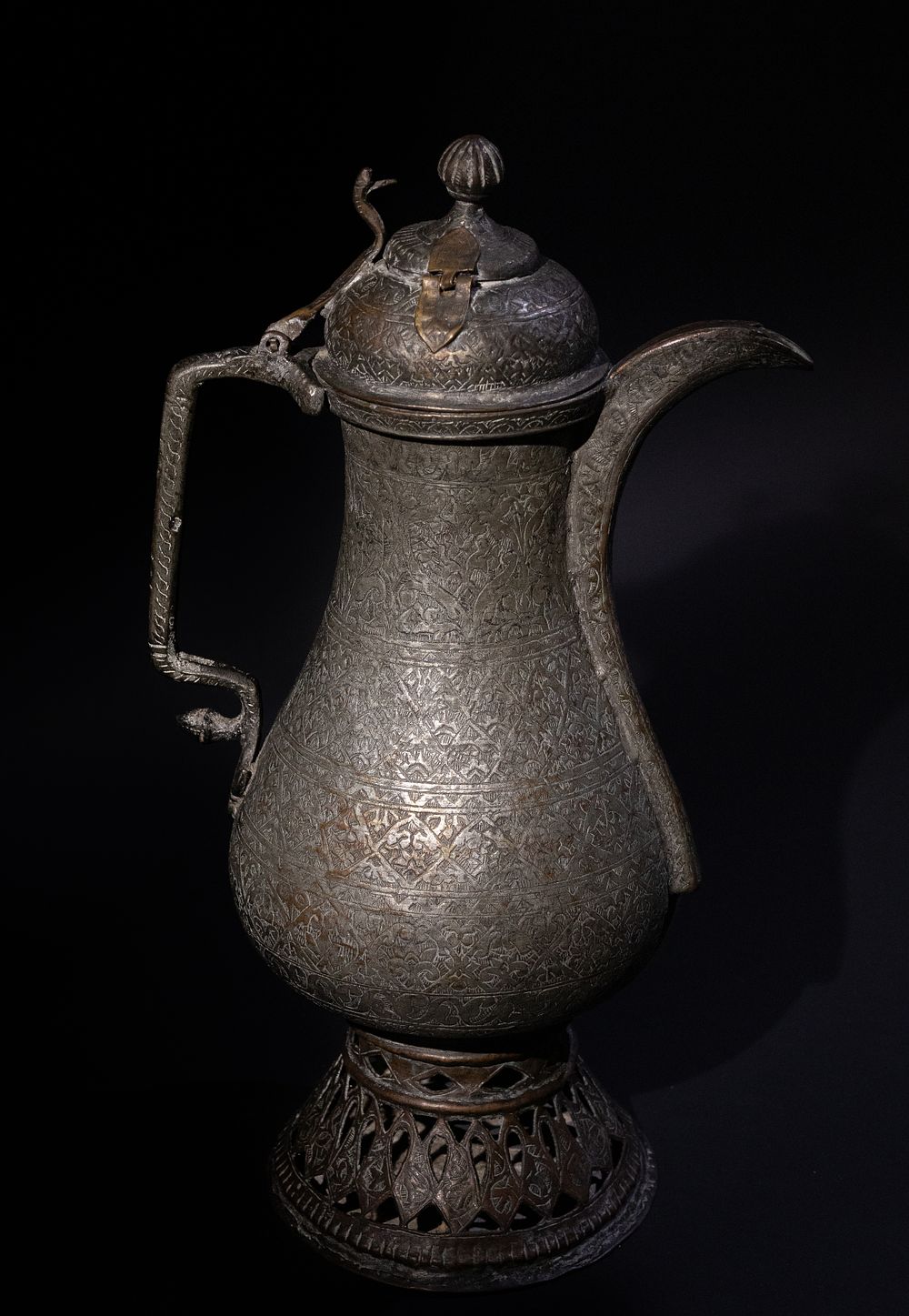 Lot 312: An Islamic Indo-Persian Copper Samovar, 19th Century, Decorated...