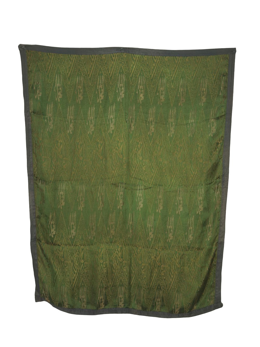 Lot 323: An Islamic Ottoman Green Silk Kiswa Decorated with...