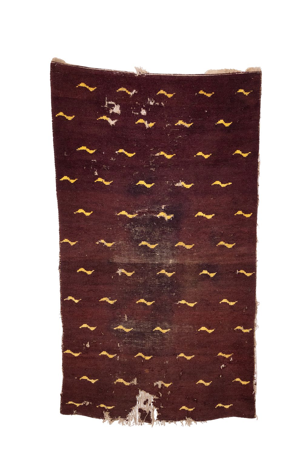 Lot 339: A Chinese Tibetan Wool on Cotton Rug, 19th...