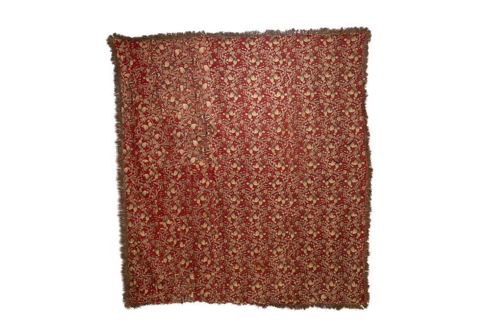 Lot 346: An Ottoman Silk Metal-Threaded Hand Embroidered Tapestry, 19th...
