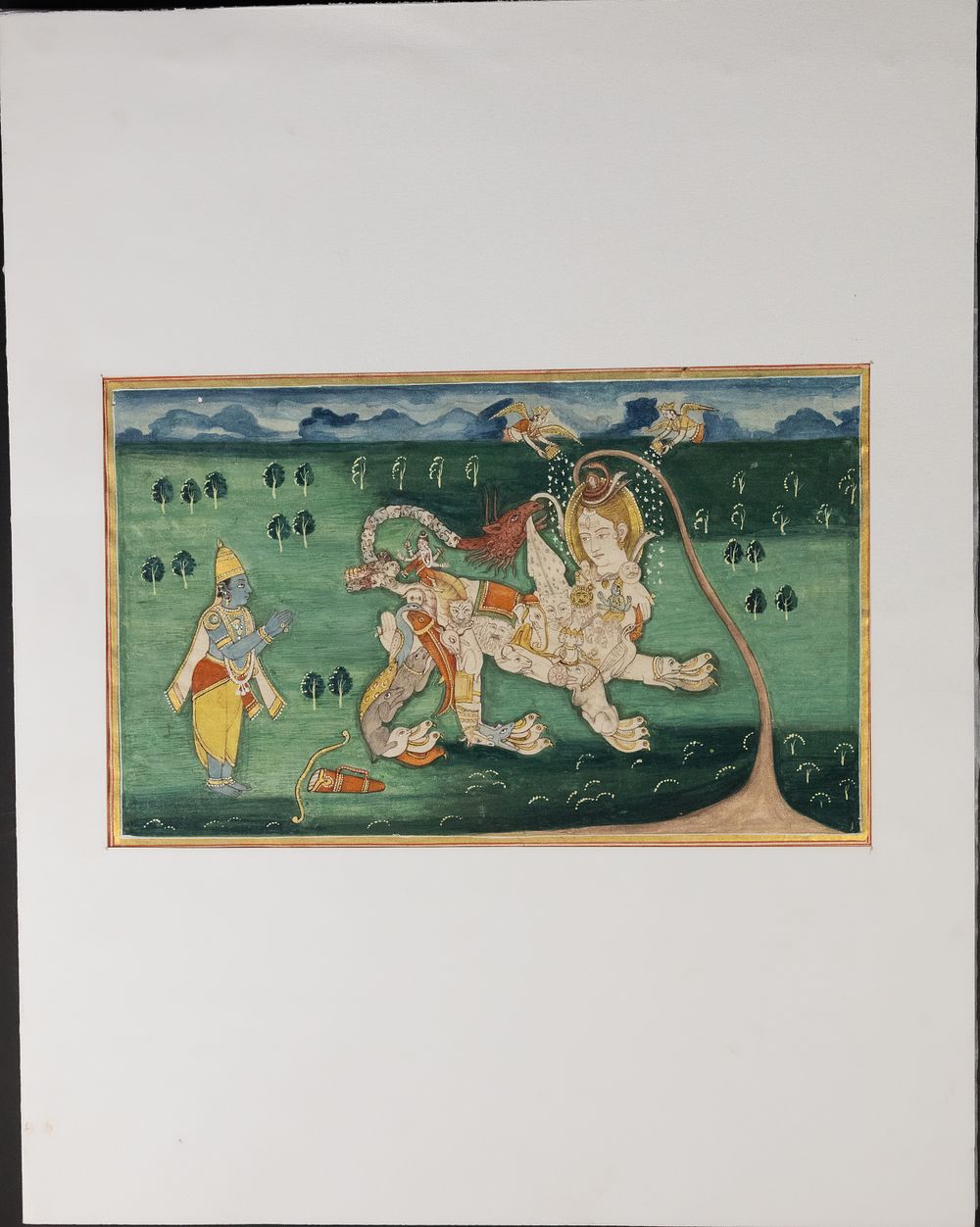 Lot 181: An Indian Miniature Depicting Lord Rama Praying to...