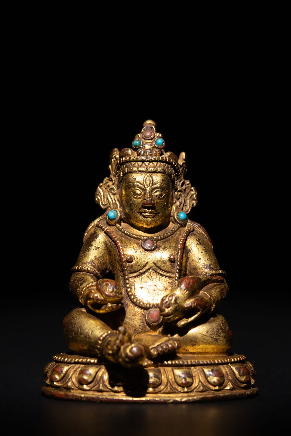 Lot 212: A Tibetan Gilded Bronze Statue of a Bodhisattva...