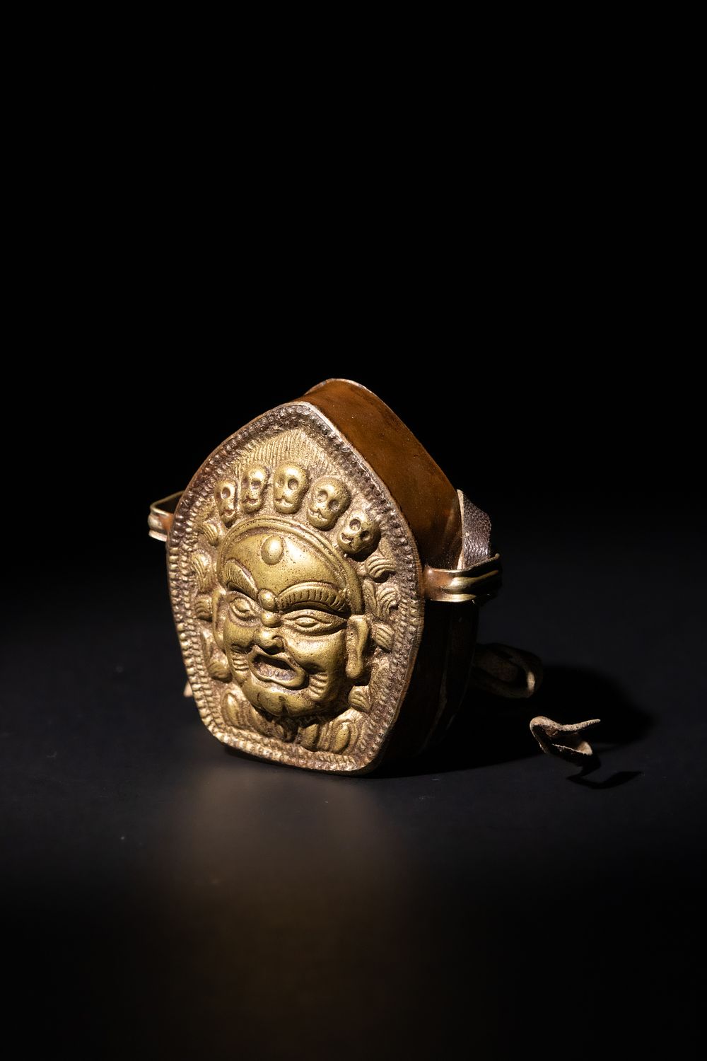 Lot 218: A Tibetan Copper & Brass Ghau Box with...