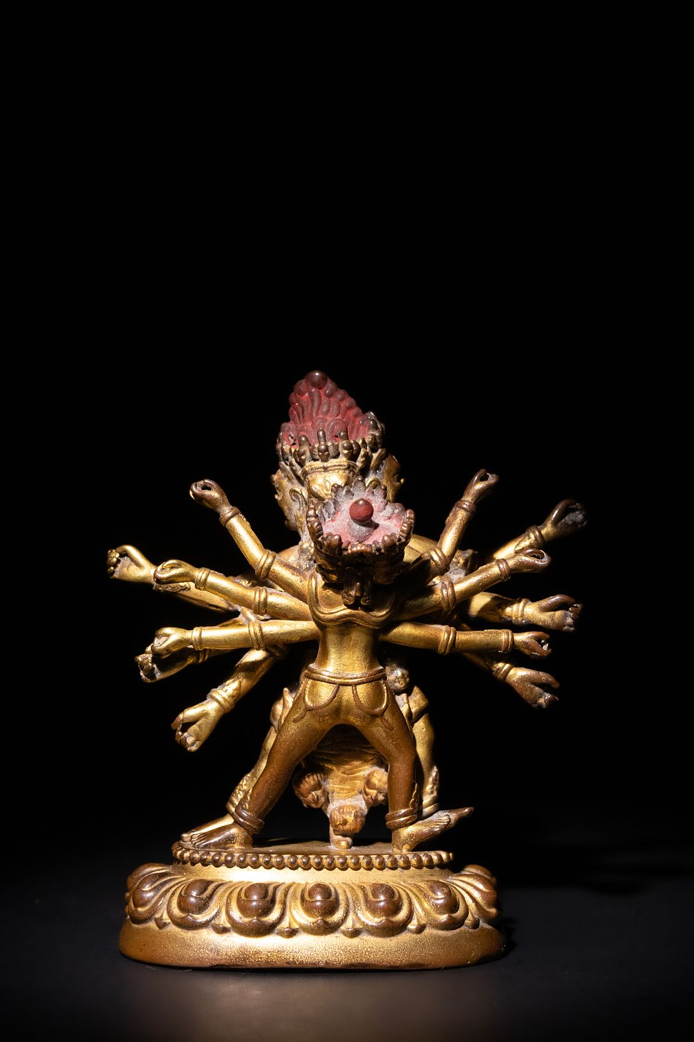 Lot 220: A Tibetan Gilded Bronze Statue of Mahakala, the...