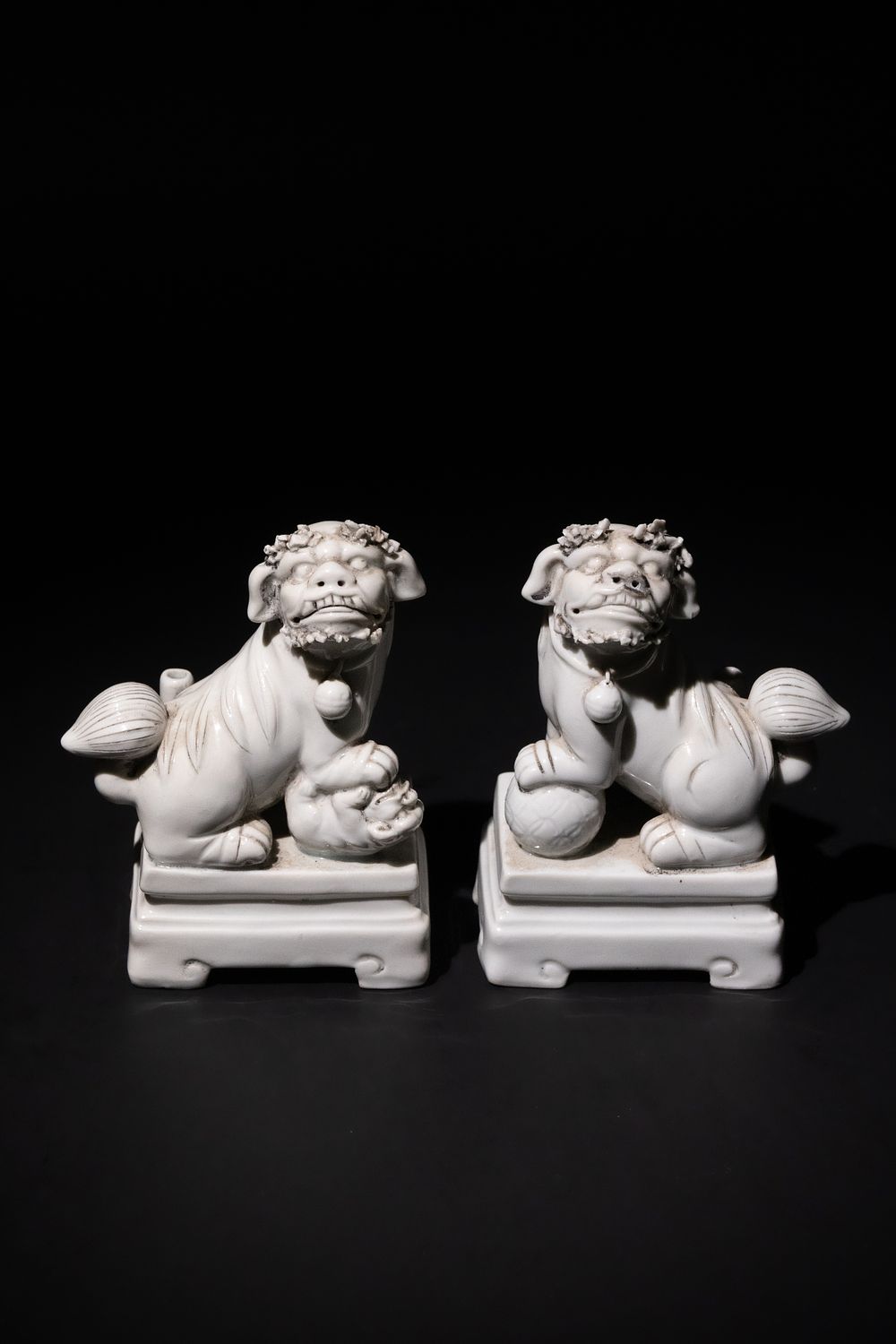 Lot 265: A Pair of Chinese Blanc de Chine Porcelain...