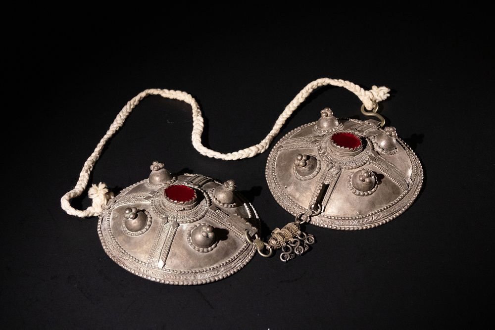 Lot 284: A Tribal Yemeni White Metal Bra Decorated with...