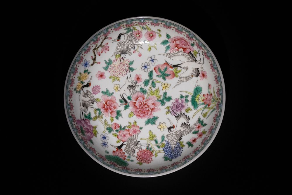 Lot 164: A Chinese Famille Rose Porcelain Charger Dish with...