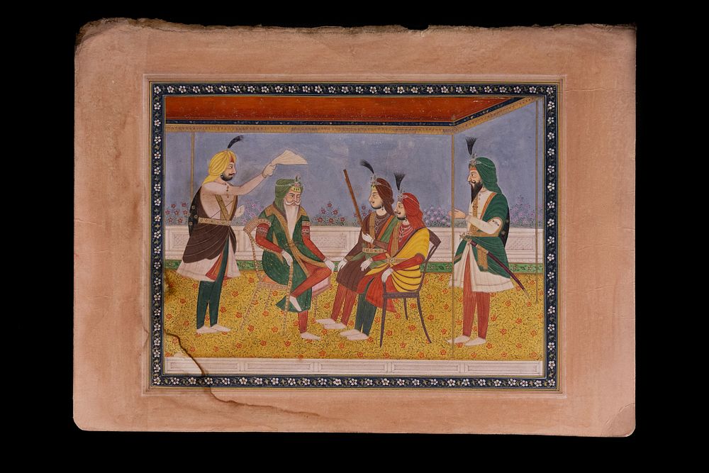 Lot 208: An Indian Miniature Painting of Maharaja Ranjit Singh...
