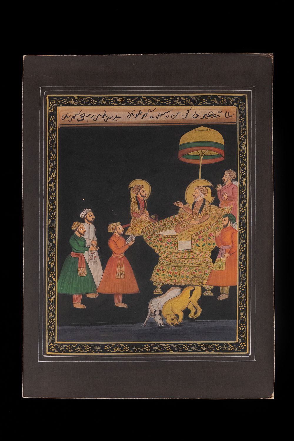 Lot 210: An Indian Miniature Painting of Shah Jahan with...
