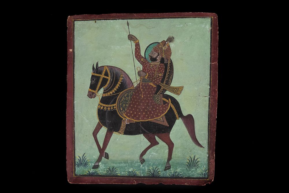 Lot 215: An Indian Miniature Painting of a Mewar Raja...