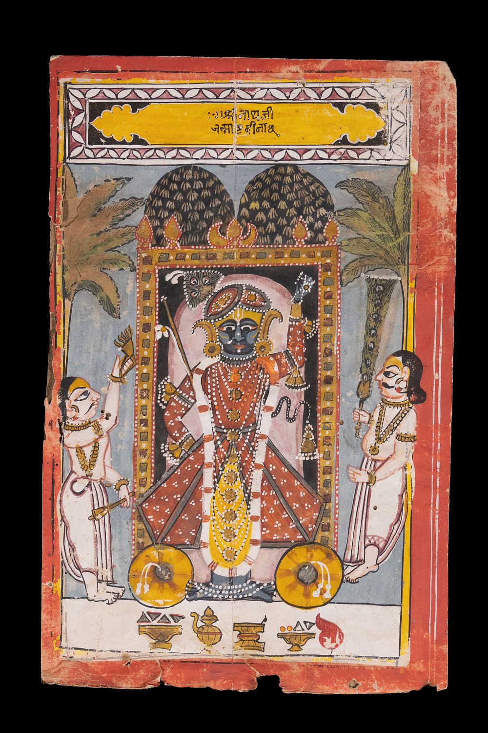 Lot 217: An Indian Pichwai Painting of Shrinathji from Nathdwara,...