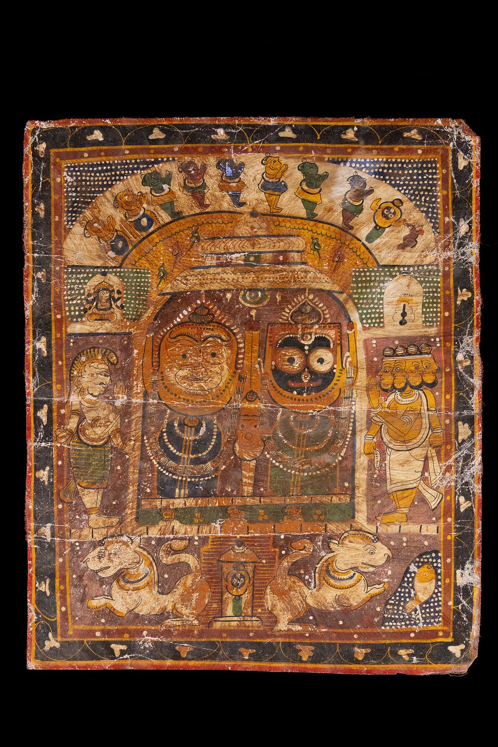Lot 218: An Indian Pattachitra Painting of Jagannath, Balabhadra, and...