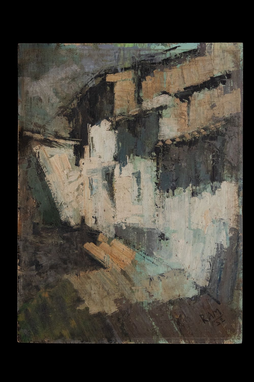 Lot 222: Ram Kumar, "Untitled", Oil on Board (1924-2018).