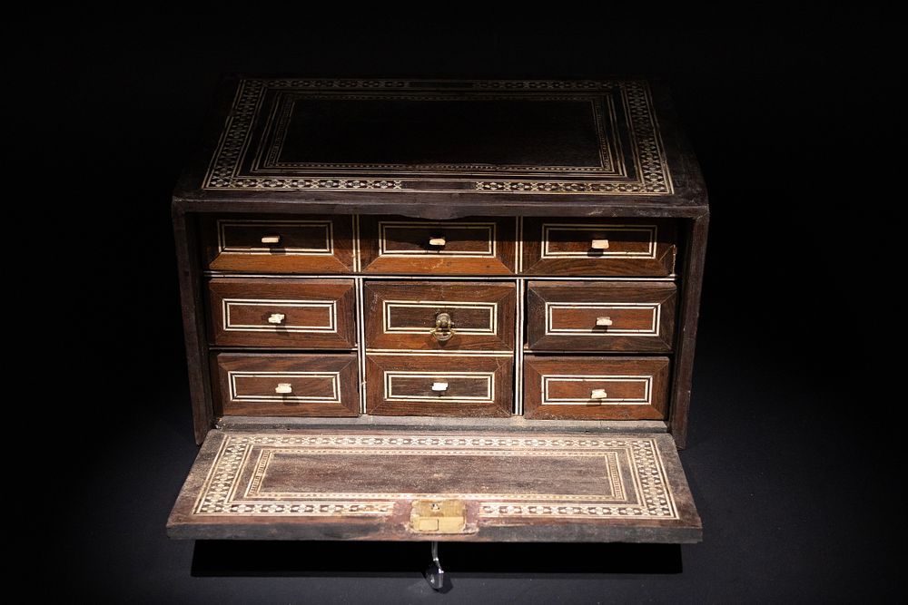 Lot 231: An Indo-Portuguese Mughal Table Cabinet, Second Quarter 18th...