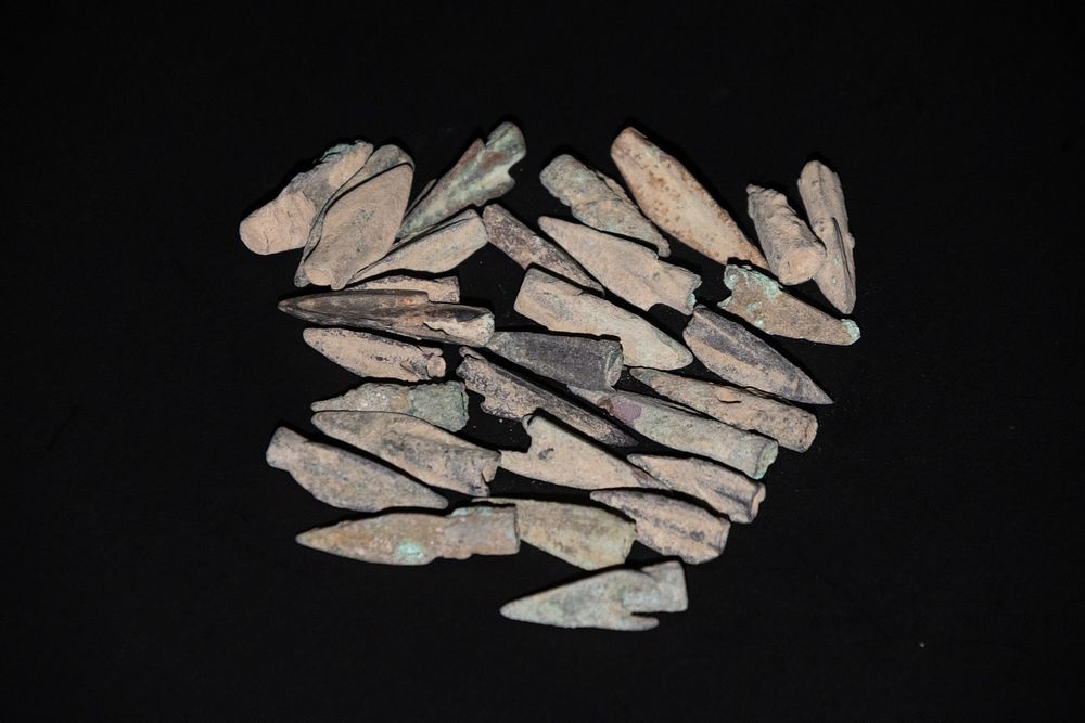 Lot 265: A Collection of Luristani Bronze Arrowheads, 1200 BCE...