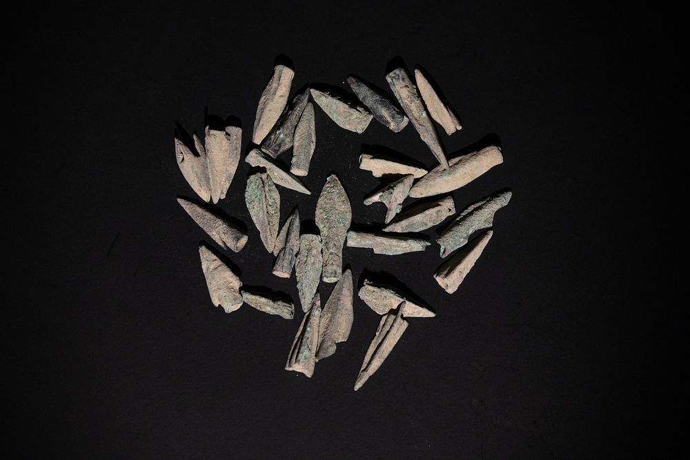 Lot 266: A Collection of Luristani Bronze Arrowheads, 1200 BCE...