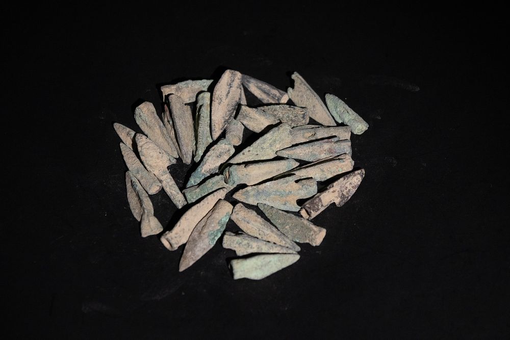 Lot 269: A Collection of Luristani Bronze Arrowheads, 1200 BCE...