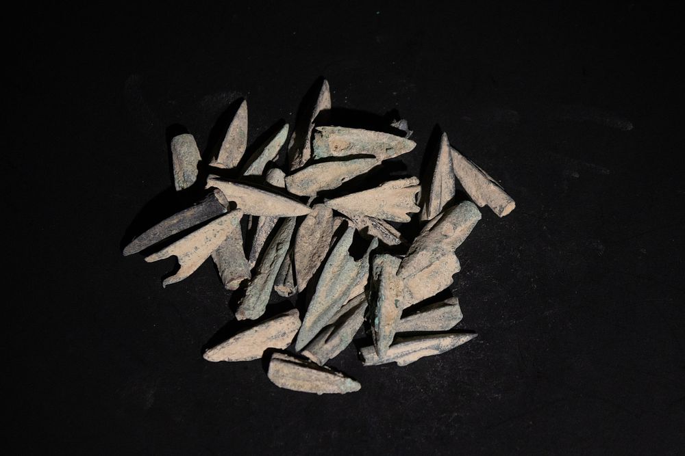 Lot 271: A Collection of Luristani Bronze Arrowheads, 1200 BCE...