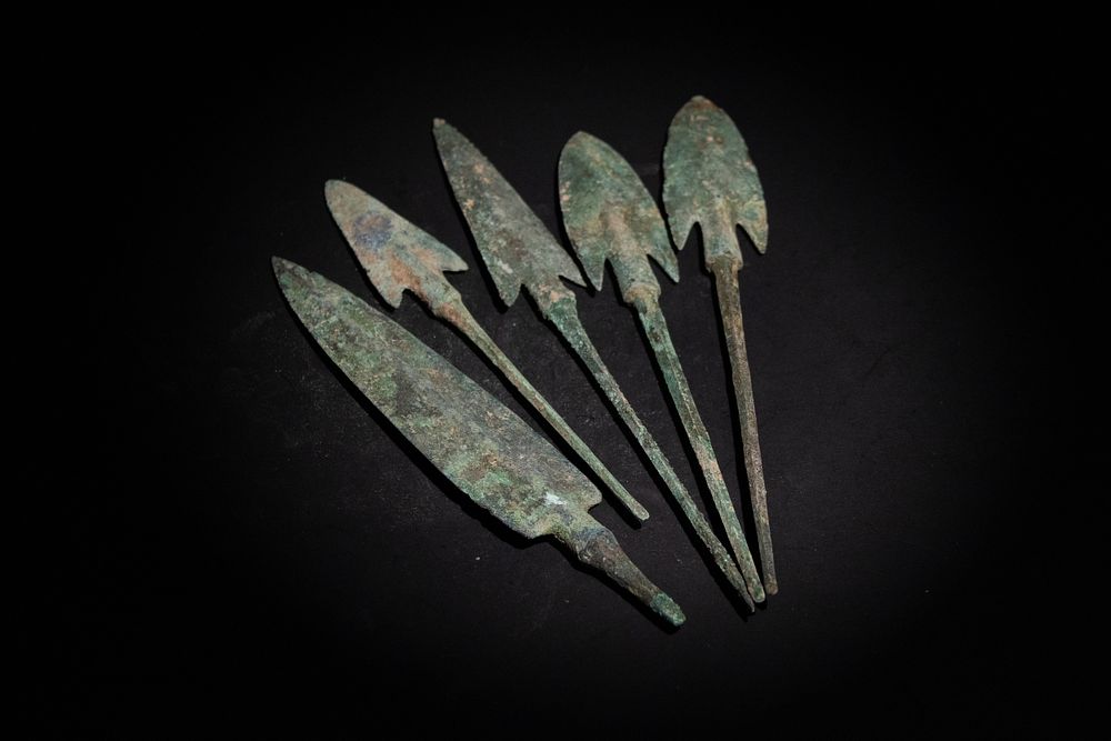 Lot 277: A Collection of Luristani Bronze Arrowheads, 1200–650 BCE.