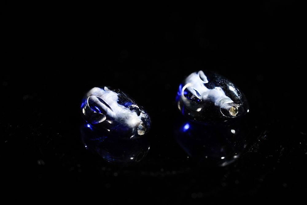 Lot 158: A Pair of Indian Blue Gemstone Beads, Possibly...