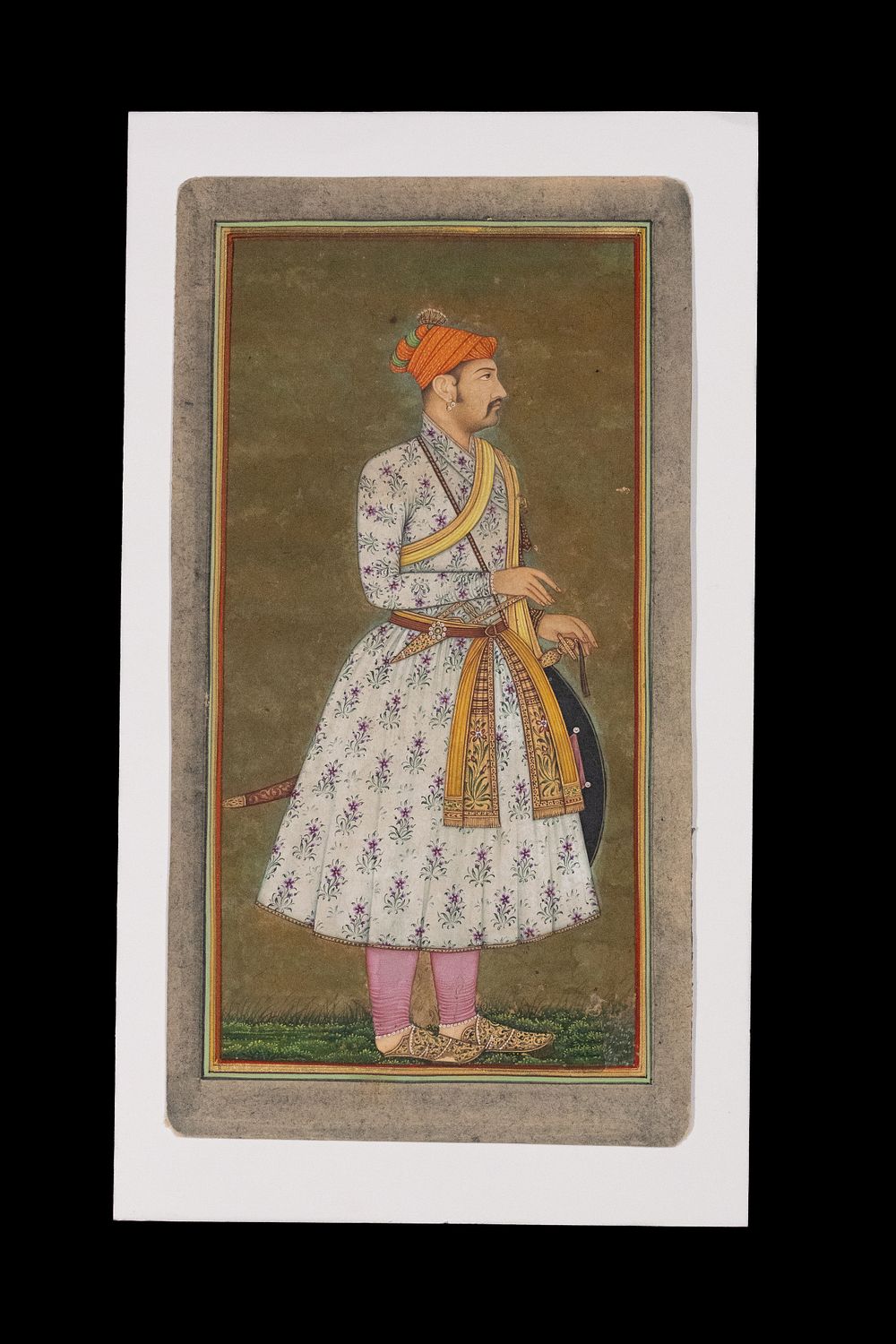 Lot 197: An Indian Miniature Portrait of a Maharaja, 19th...