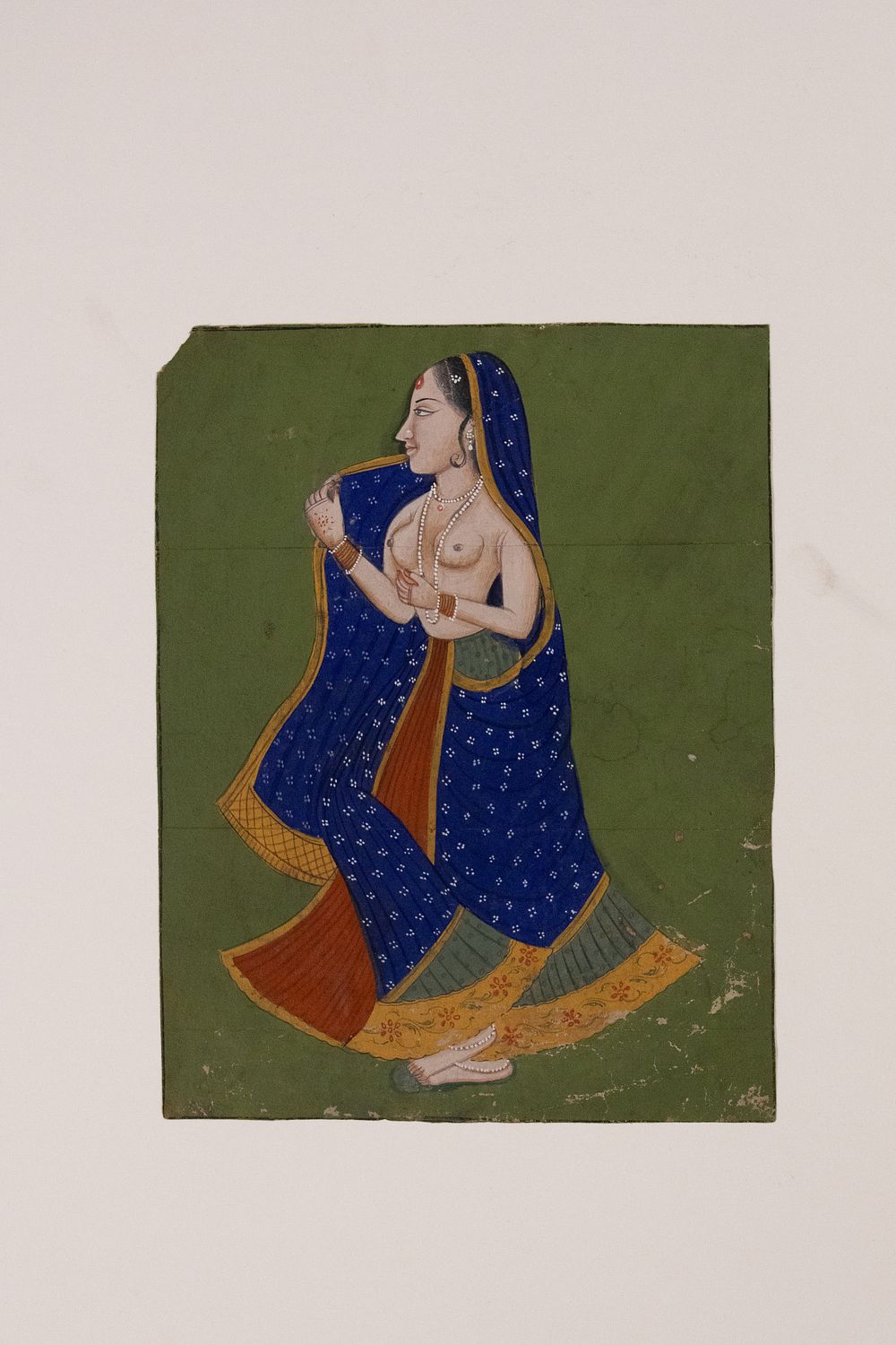 Lot 202: An Indian Erotic Miniature Painting of a Courtesan...