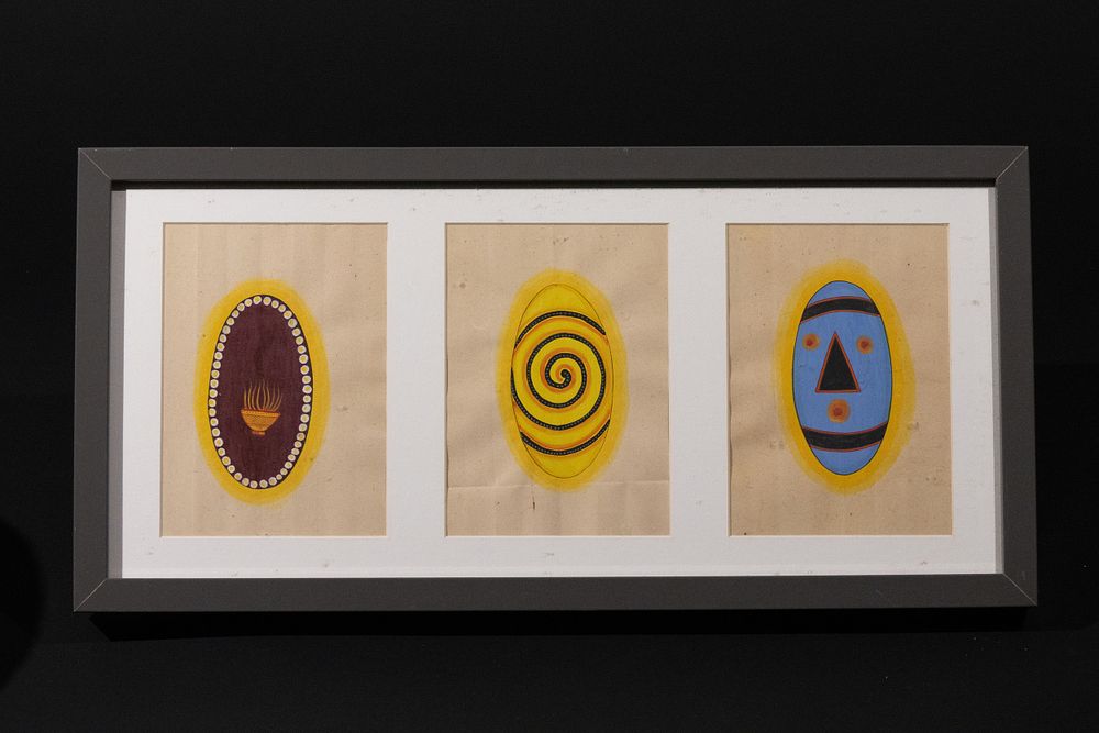 Lot 212: An Indian Triptych of Tantric Yantra Studies.
