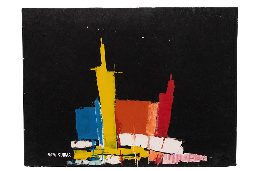 Lot 215: "Untitled" - RAM KUMAR (1924-2018), Acrylic on Board.