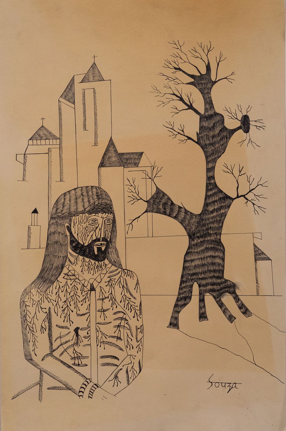 Lot 217: "Untitled" - FRANCIS NEWTON SOUZA (1924-2002), Ink on...